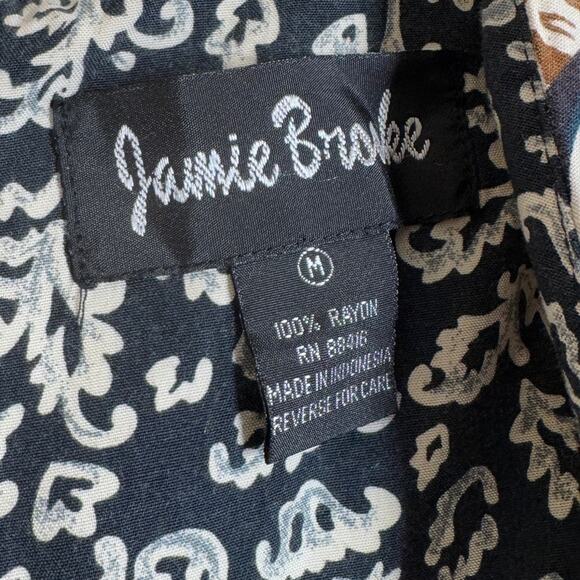 Vintage Jamie Brooke Floral Cottagecore Button Up‎ Vest Jumpsuit Women’s Medium - Picture 9 of 11